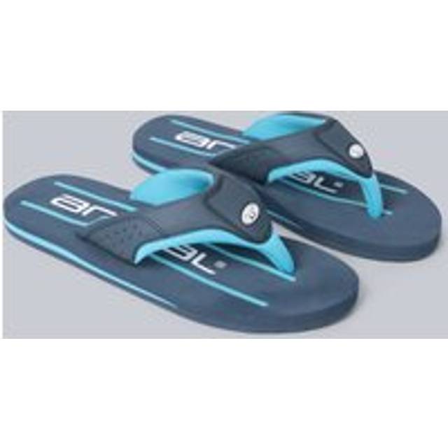 'Jekyl' Soft Padded Lightweight Casual Slip On Pool Beach Flip-Flops - Bright Blue - 11