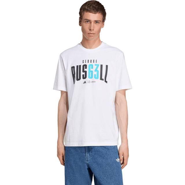 T-shirt adidas x Mercedes AMG Petronas Formula One Team George Russell Tee White S (S)