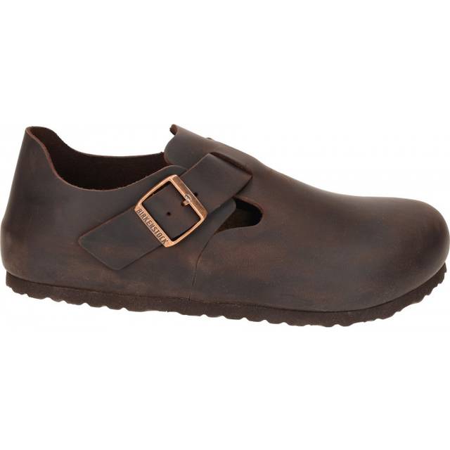 Birkenstock London Oiled Leather Regular Fit Men - Shoes Birkenstock - Brown - 166531-7 - Size: 7 (7)