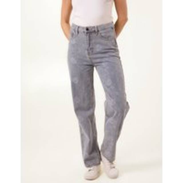Blue Vanilla Denim Flower Embroidered Jeans - 8