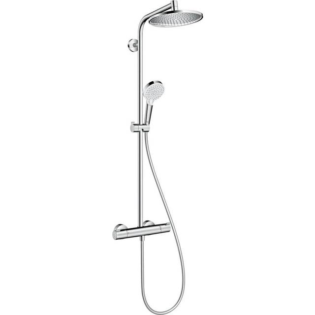 Hansgrohe Crometta S 240 Showerpipe EcoSmart 1 jet Shower Column with Thermostatic Mixer (27268000)
