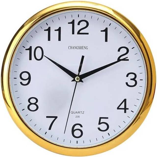 (Gold) Quartz Large Vintage Round Modern Home Bedroom Retro Time Kitchen Wall Clock