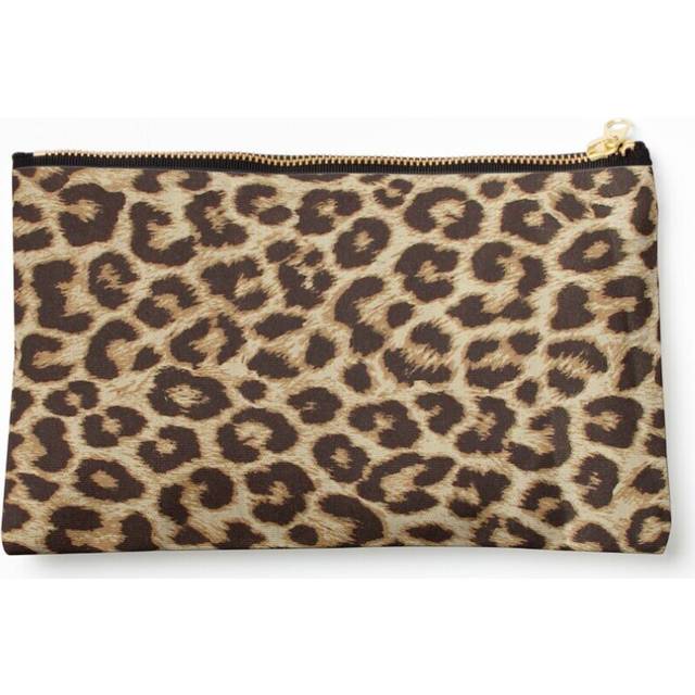 Makeup Bag Leopard Print Cosmetic Organizer Tyvek Paper Bags Zipper Pouch