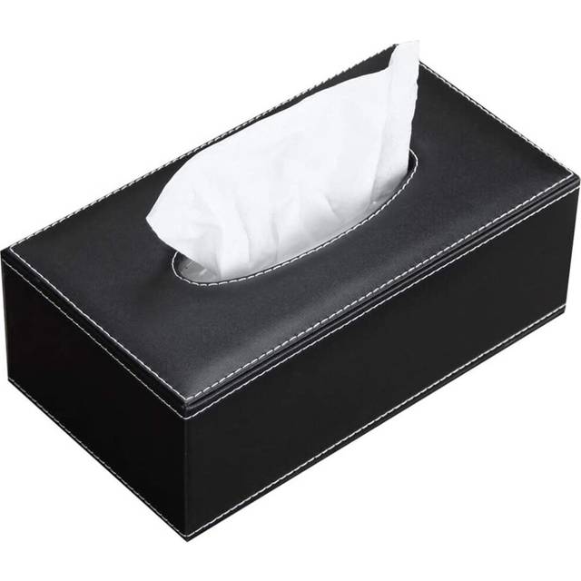 Leather Tissue Box Cover, Face Box, Modern Napkin Storage Car Towel PU Drawer, Anti Skid Drawer