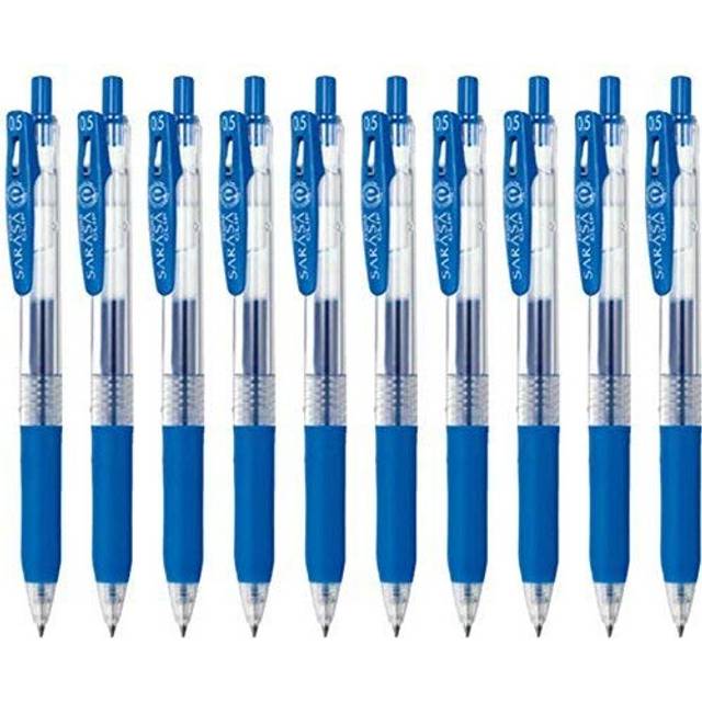 Zebra Sarasa Clip 0.5 Retractable Gel Ink Pen  Rubber Grip  0.5mm  Cob