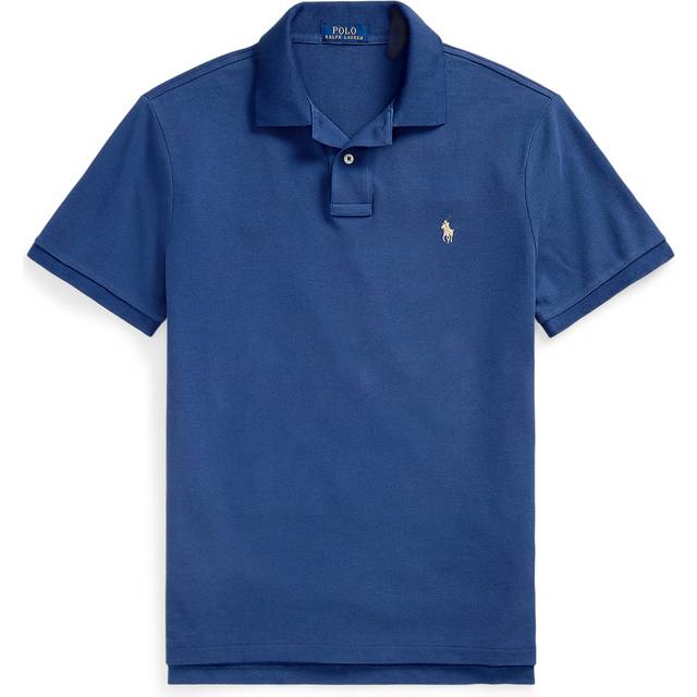 Polo Ralph Lauren for man. 710680784434 The iconic blue pique polo shirt (M), Casual, Cotton, Short sleeve