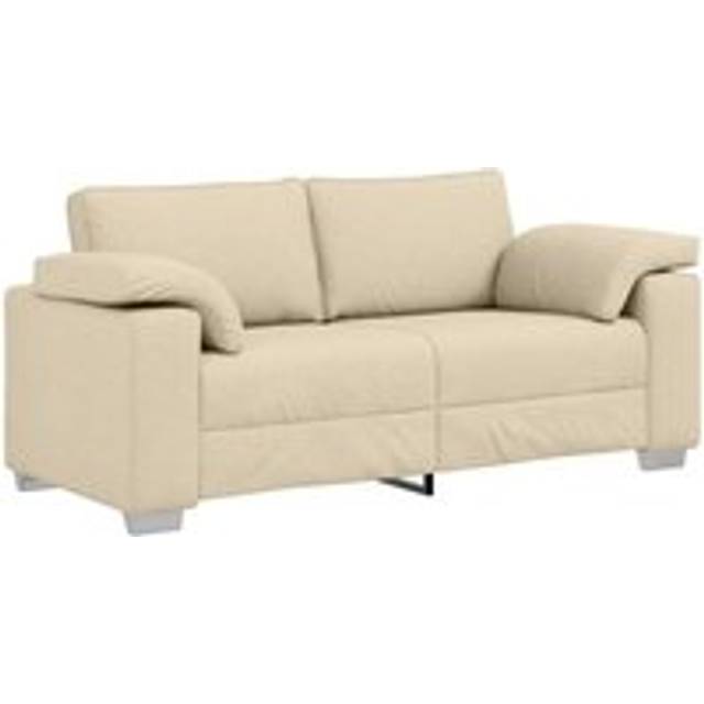Loveseat Soffa Grädde 140 cm Tyg
