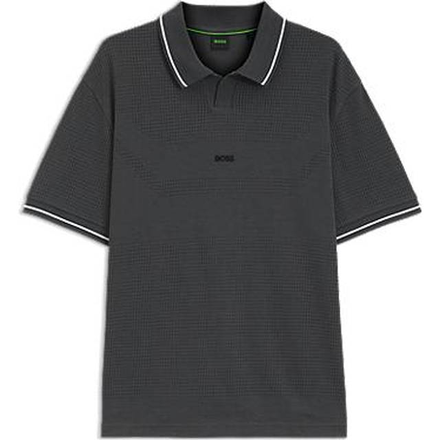 BOSS Retro Polo T Shirt Grey