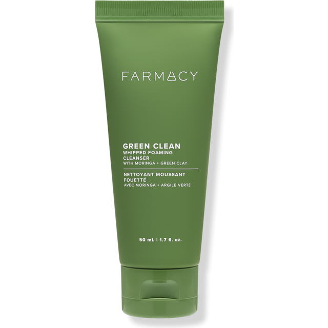 Farmacy Foaming Face Wash for Oily Skin - Whipped Greens Oil-Free Gentle Facial Cleanser & Exfoliator - Infused with Green Clay to Remove Impurit