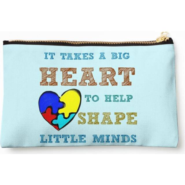 Makeup Bag It takes a big heart to help shape little minds. Cosmetic Organizer Tyvek Paper Bags Zipper Pouch