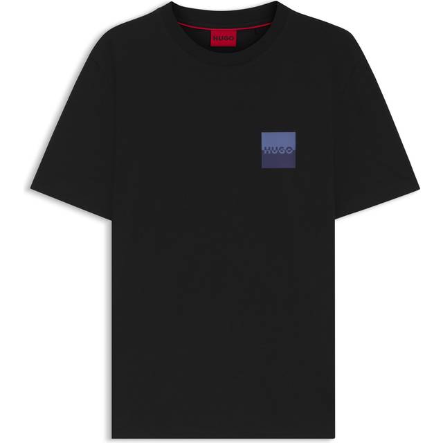 Men's HUGO Dapusi Mens Logo Print T-Shirt - Black 001 - Size: 42/Regular