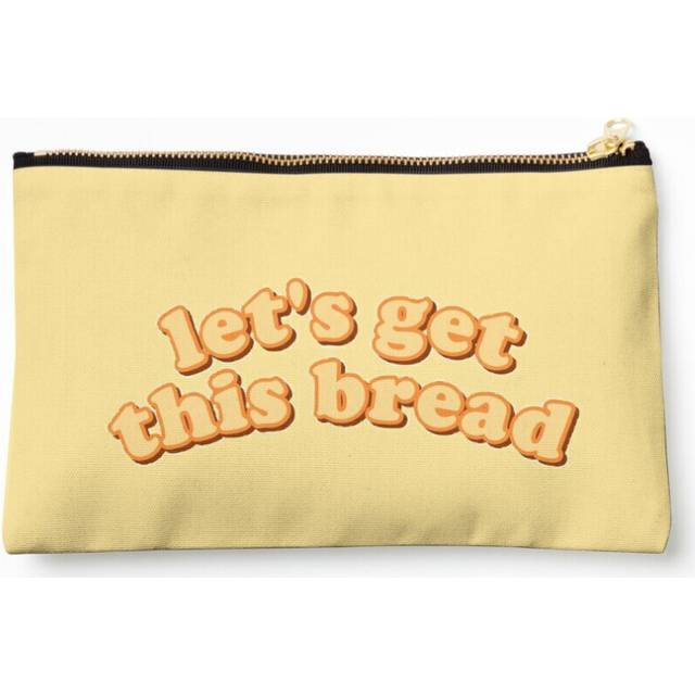 Makeup Bag lets get this bread Cosmetic Organizer Tyvek Paper Bags Zipper Pouch
