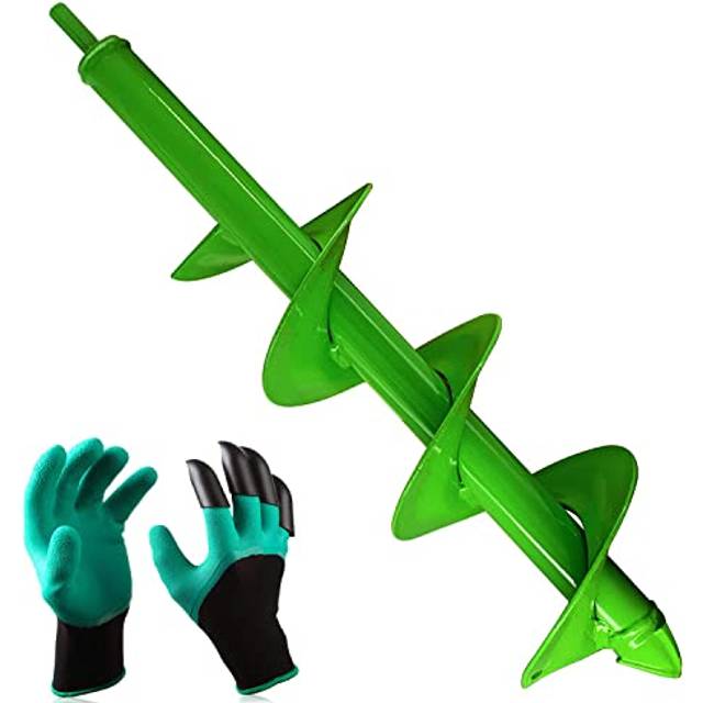 40cm x 10cm Garden Auger Drill Bit for Planting, Fence Post Auger Hole Digger, Bulb Planter Tool, Used to Dirt/Hard Soil/Clay for 10mm Hex Driver