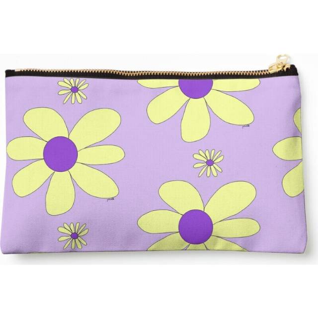 Makeup Bag Flowers 3 Cosmetic Organizer Tyvek Paper Bags Zipper Pouch