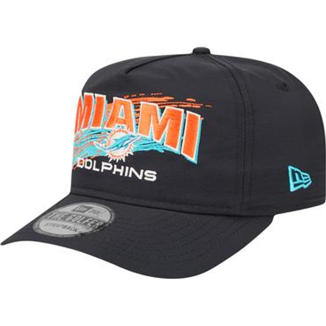 New Era - NFL Svart snapback Keps - Miami Dolphins Throwback Brush Black Strapback @ Hatstore