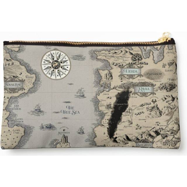 Makeup Bag Colorized Grishaverse Map (High Res) Cosmetic Organizer Tyvek Paper Bags Zipper Pouch