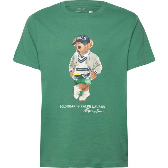 Polo Ralph Lauren Boys Bear Short Sleeve T-Shirt - Green, Green, Size 12-14 Years=L - 12-14 YEARS=L