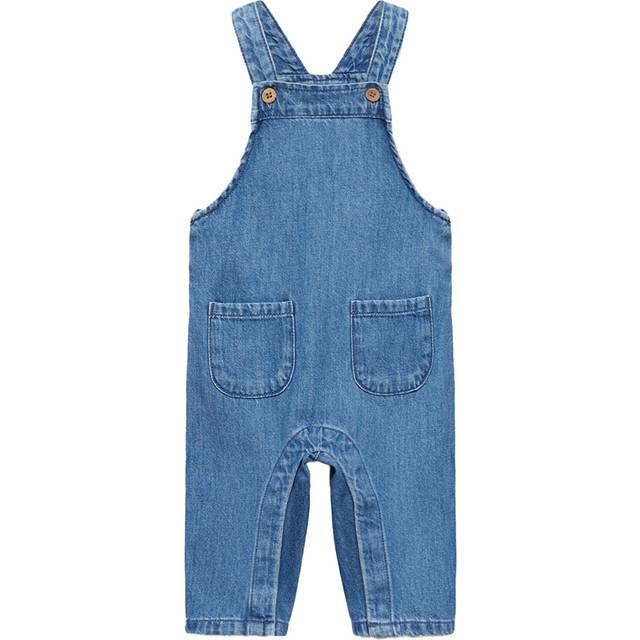 MANGO Long Denim Dungarees |Blå |80