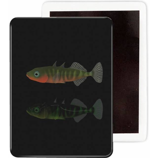 (Stickleback Fish - Lateral Line Stain_3586) Fridge Magnets Ceramic Refrigerator Magnet Handmade Graphic Artwork Kitchen Decorative Accessories / 2.4