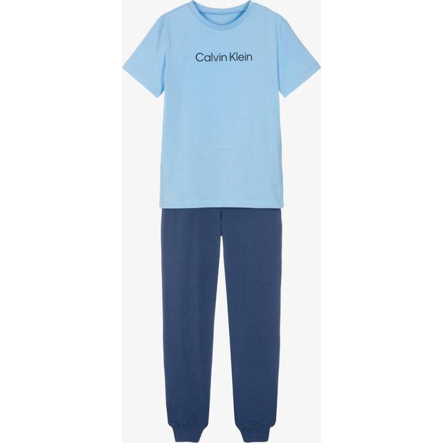 Calvin Klein Boys Two Tone Blue Cotton Pyjamas - 12-14 year