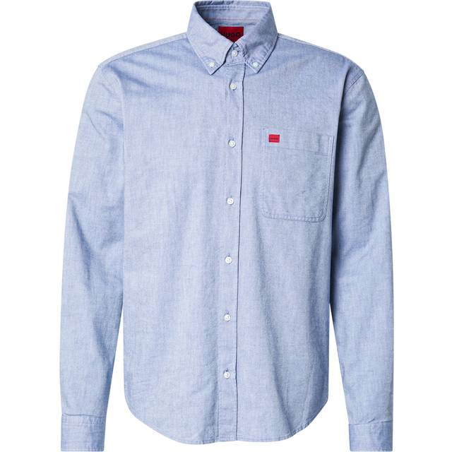 HUGO Evito Slim Fit Oxford Cotton Pocket Shirt - Blue, Blue, Size 2Xl, Men - 2XL