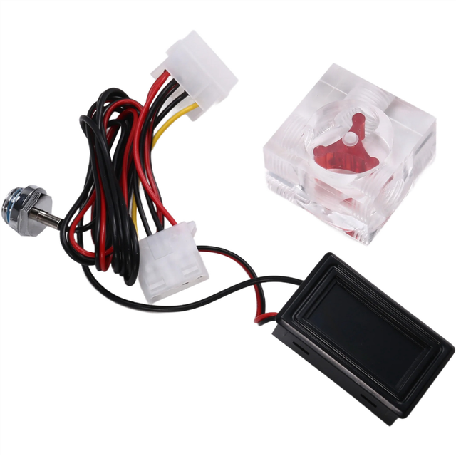 Three Way Flow Meter LED Thermometer for Water Cooling Liquid Cooler