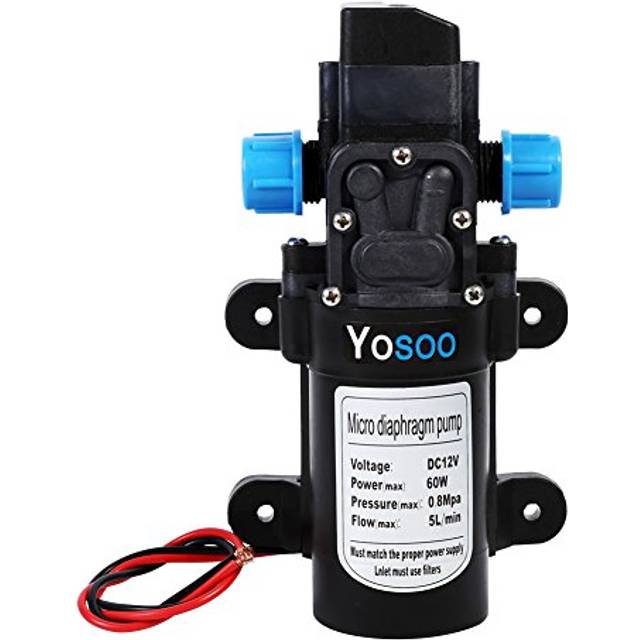 High Pressure Dell Automatic Water Pump for Camper Caravan Boat Truck Garden (DC 12 V 60 W Diaphragm, 115PSI)