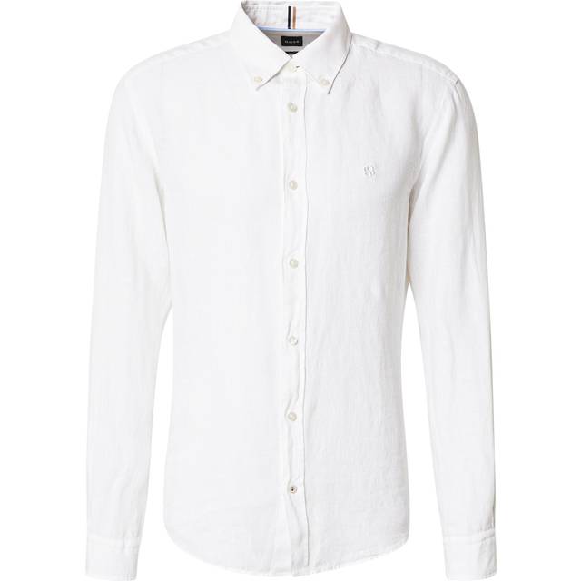 BOSS Slim Fit Linen Shirt, White