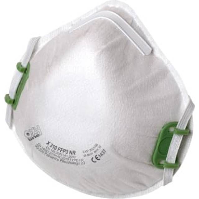10x FFP3 NR andningsskydd halvmask dammask Oxyline utan ventil | Tillverkad i EU | CE 1437