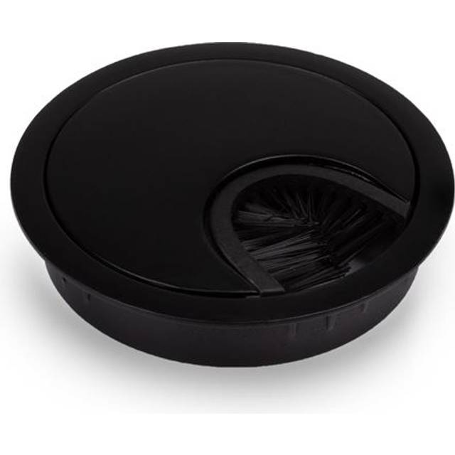 Cable port cover wire brush outlet computer desk grommet table cable tidy black