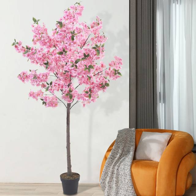Artificial Cherry Blossom Tree – Forever Blooming, Always Beautiful (185cm H X 23cm W X 23cm D)