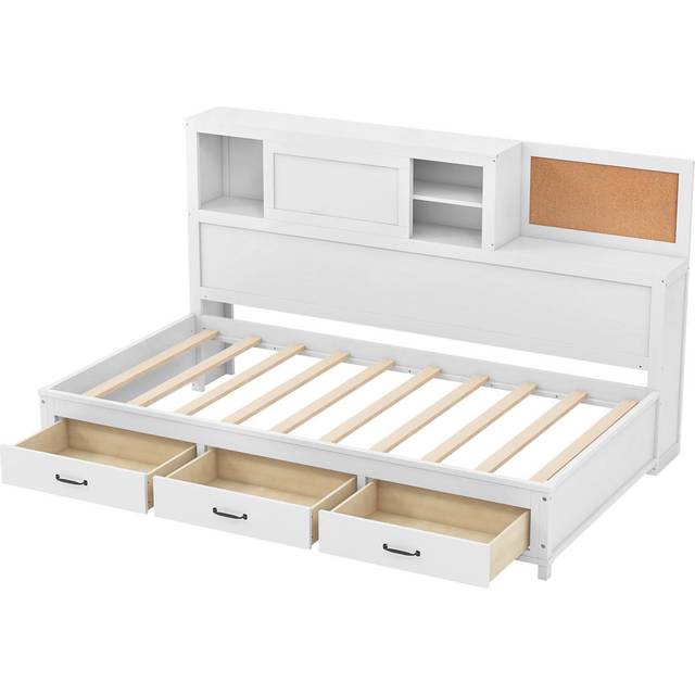 Daybed Frame With 3 Storage Drawers Double Guest Bed (Single (119 x 77.95 cm))