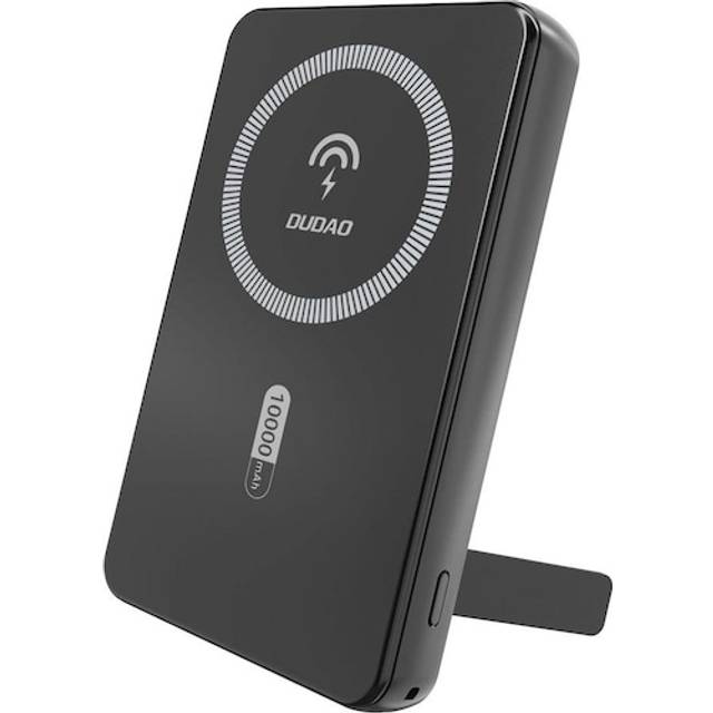 Dudao Powerbank med ställ 10000mAh 20W USB, USB-C och MagSafe - Svart