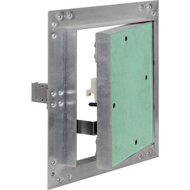 Revisionslock aluminiumram 50 x 50 cm 12,5 mm insats GK gipsskiva revisionsdörr aluminium