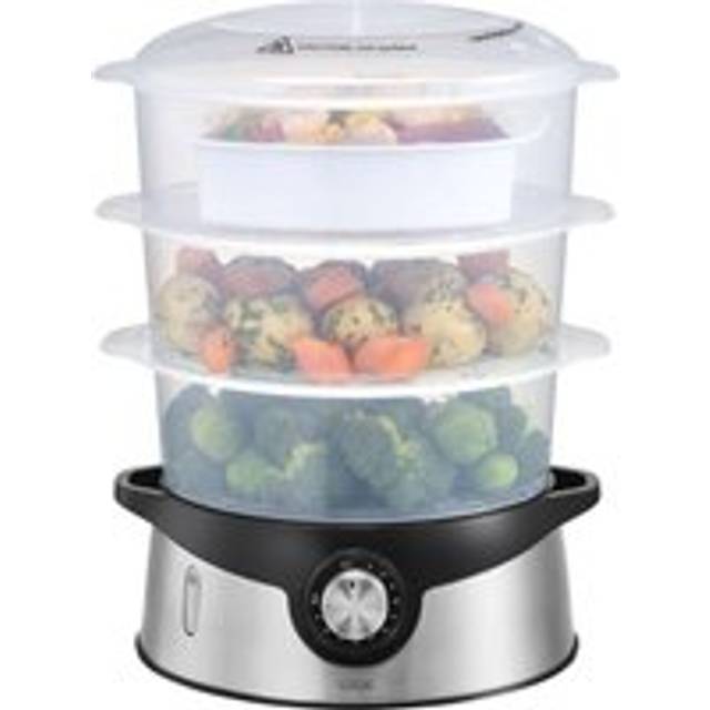 LOGIK L09SSM23 Steamer - Black & White