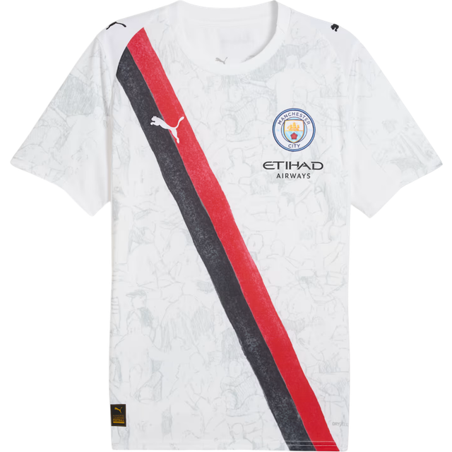 Men s KidSuper MANCHESTER CITY Jersey Replica White / Black - Multicolor (S)
