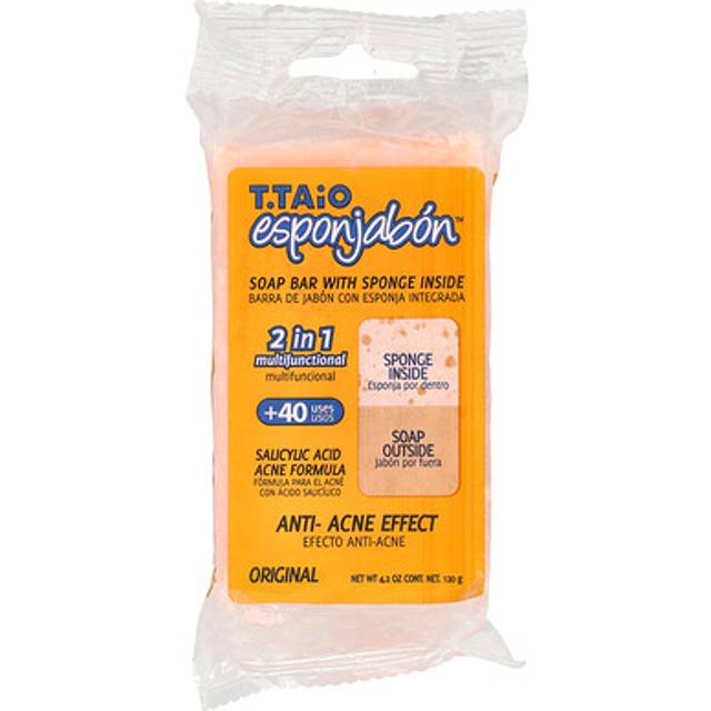 T. Taio, Soap Bar, with Sponge, Salicylic Acid Acne Formula, Original, 120G(4.2Oz)