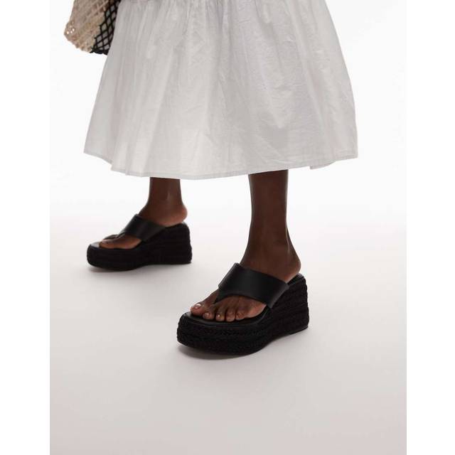 Topshop Espadriller Med Tårem Og Kilehæl - Sorte