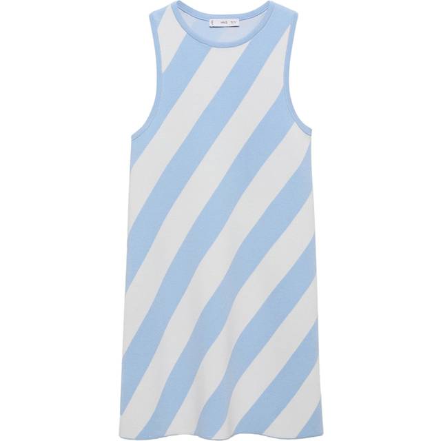 Short knitted dress sky blue - Woman - 6 - MANGO - Sky Blue