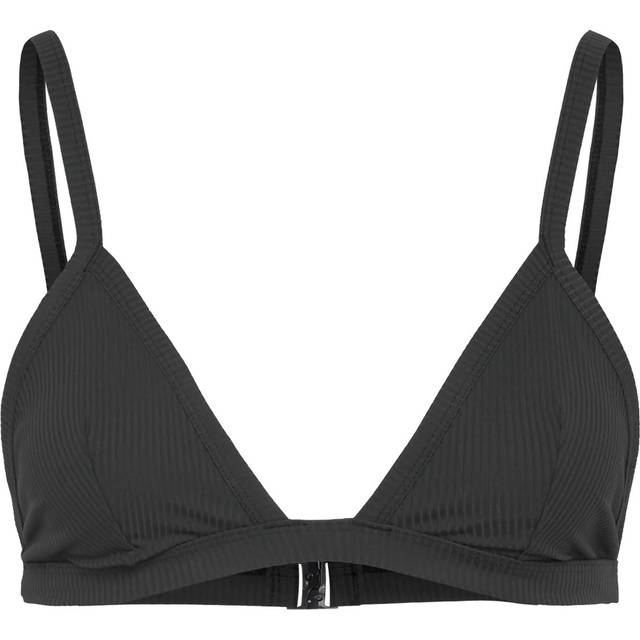 WEEKDAY Ribbed V-Neck Bikini Top |Svart |XL