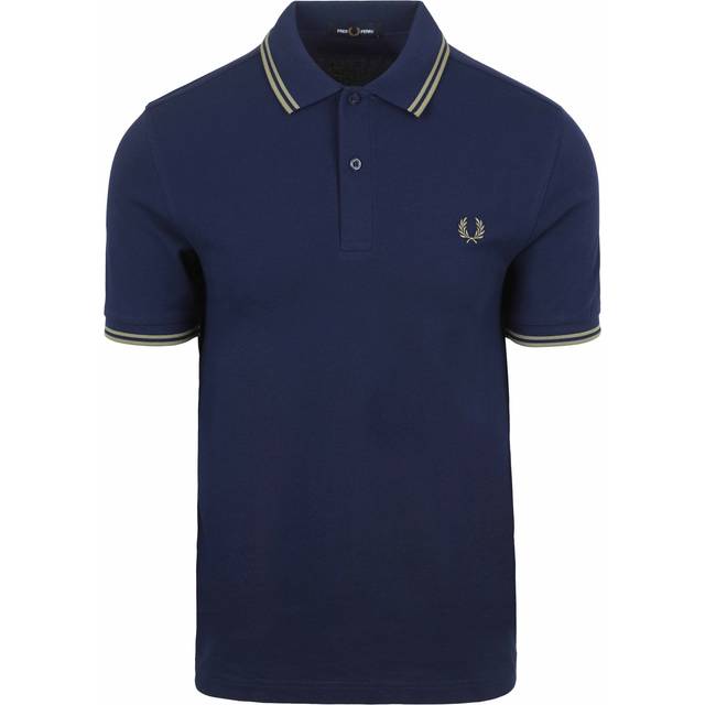 Short Sleeve Twin Tipped Polo Shirt French Navy Olive Mint, XXXL