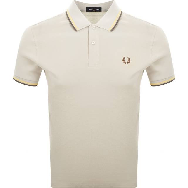Fred perry m3600 twin tipped polo shirt - oatmeal