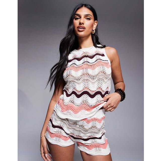 River Island Womens Pink Chevron Knit Vest - XS
