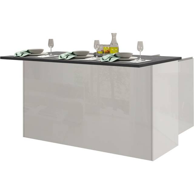 Pameal Wood Kitchen Island - Grey (228.6cm H X 393.7cm W X 228.6cm D)