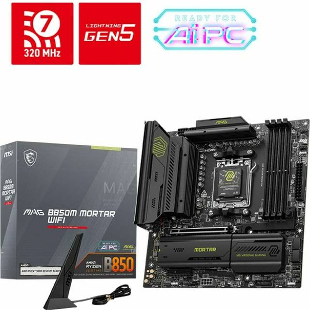 MSI MAG B850M MORTAR WIFI mATX Motherboard for AMD AM5 CPUs