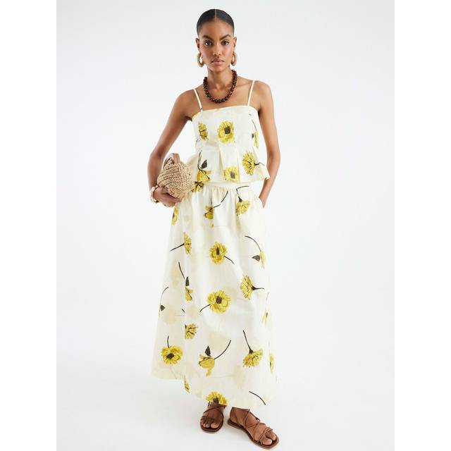 River Island Womens Yellow Floral Maxi Skirt - 6