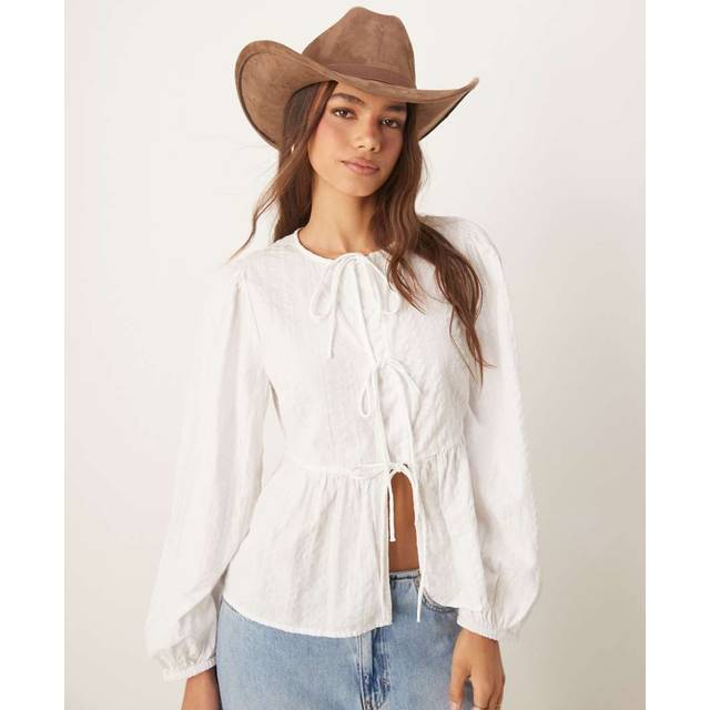 Nobody's Child Bernice Cotton-Cloqué Blouse - UK 14