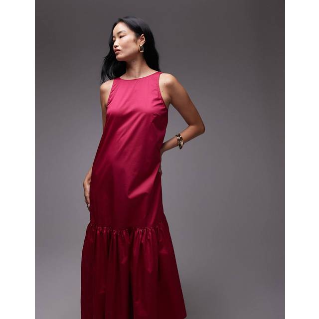 & Other Stories Pink Maxikjole Med Sænket Talje Og Åben Ryg Lyserød