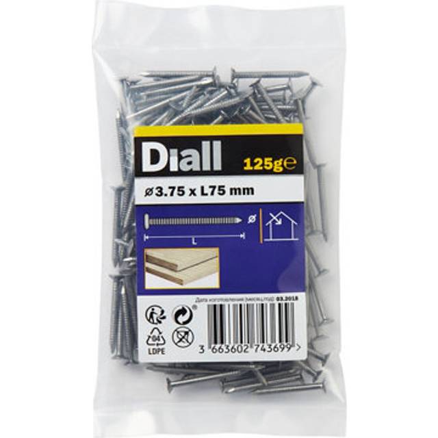 Diall Annular Ring Nail (L)75mm (Dia)3.75mm 125G - One Size