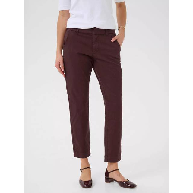 KAFFE KAmette Tailored Mid Cropped Cotton Trousers